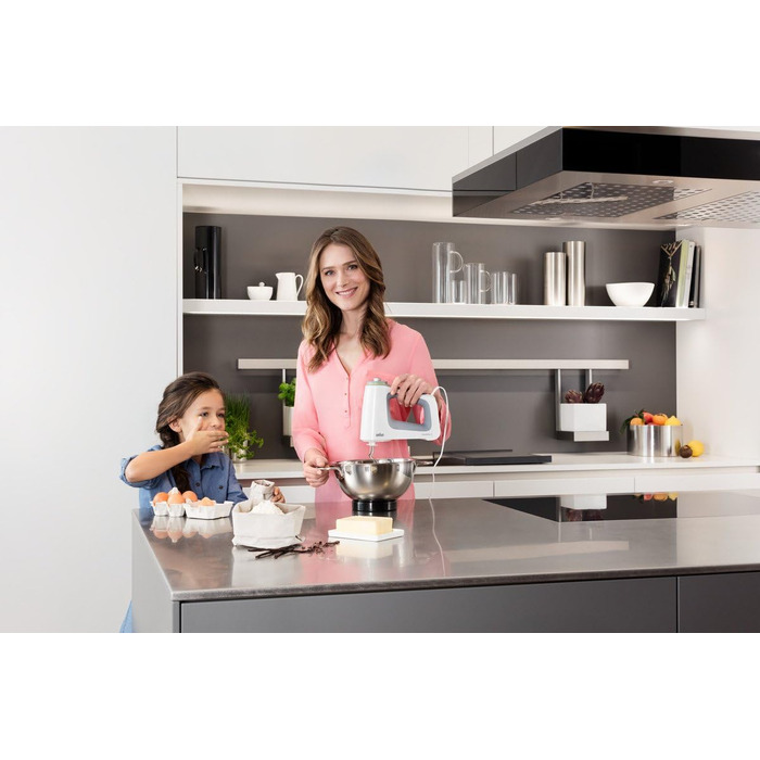 Ручний міксер Braun MultiMix 5 HM 5107 - ручний міксер з безступінчатим регулюванням швидкості, вкл. віночок, гак для тіста, ручни