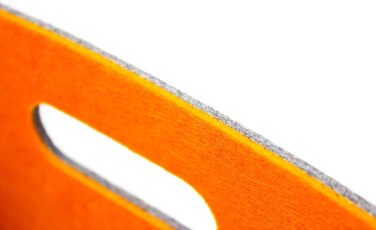 Набір із 3 складних кошиків для зберігання Luxflair з фетру, що можна прати, вересово-сірий/помаранчевий, 30x24x15 см. Органайзер, полиця, складана коробка, кошик для іграшок, фетровий кошик, набір із 3 предметів, вересово-сірий/помаранчевий