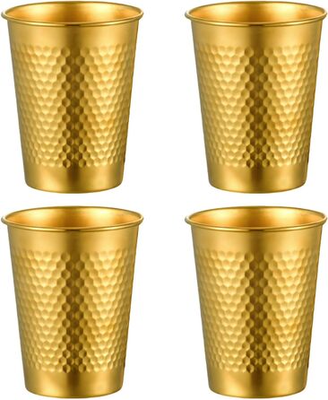 Набір з 4 шт. абельованих кавових кухлів з нержавіючої сталі, металевих склянок для пиття, стаканчиків для молока, посуду для кемпінгу та подорожей, портативних металевих стаканчиків