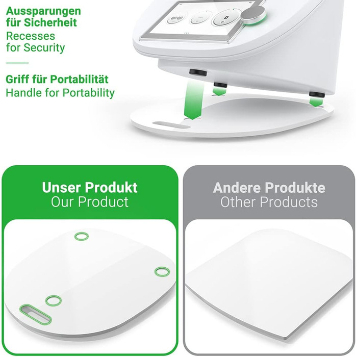 Розсувна дошка Victorious для Thermomix TM6 TM5 Glider Легка рухома акрилова дошка - біла біла глянцева