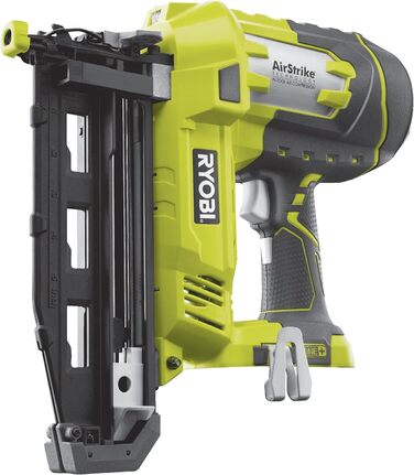 Акумуляторний цвяходер Ryobi 18 вольт R18N16G-0 (цвяходер з цвяхами, гачок для ременя, 2 розпірки - без акумулятора зарядний прист