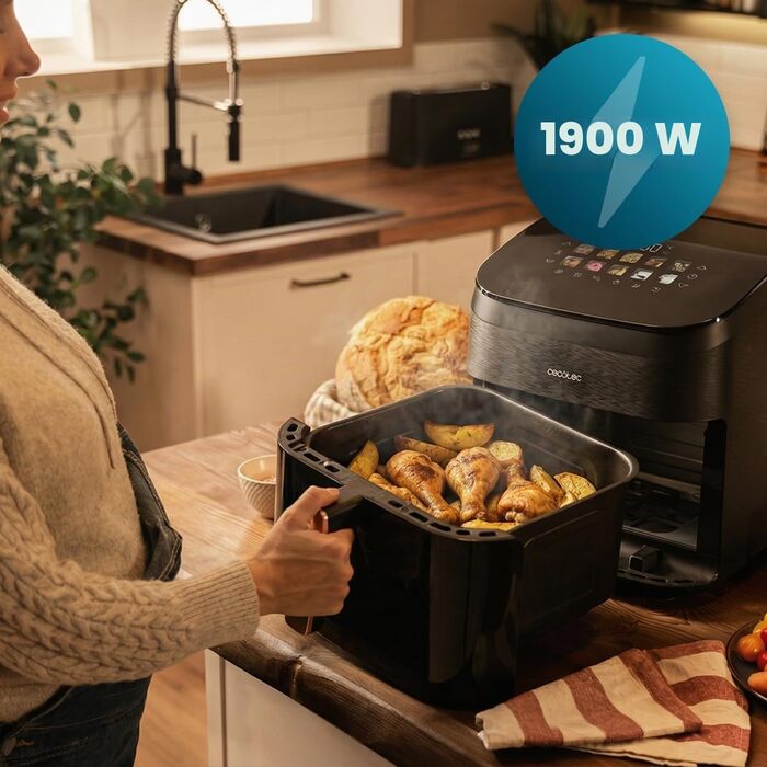 Аерофритюрниця Cecotec Cecofry&Grill Smokin 4500, 4.5 л, чорна