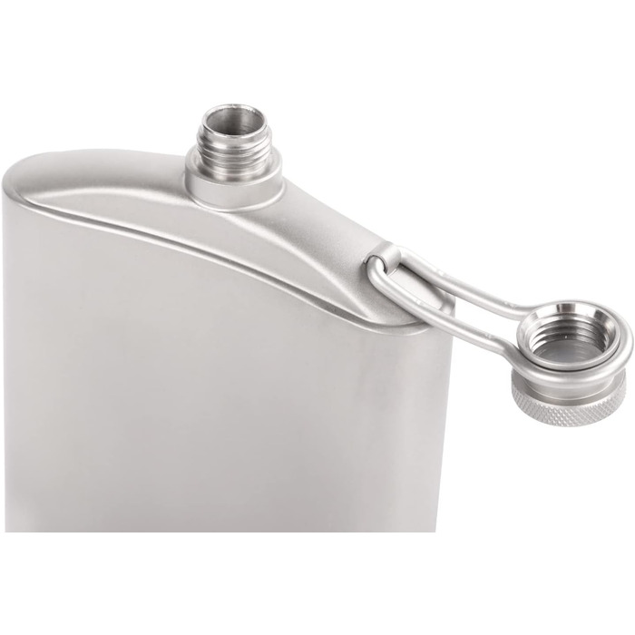 Титанова фляга SILVERANT, 248 мл, надлегка, портативна, герметична, з гвинтовою кришкою, шнурком, тканинним чохлом і лійкою для за