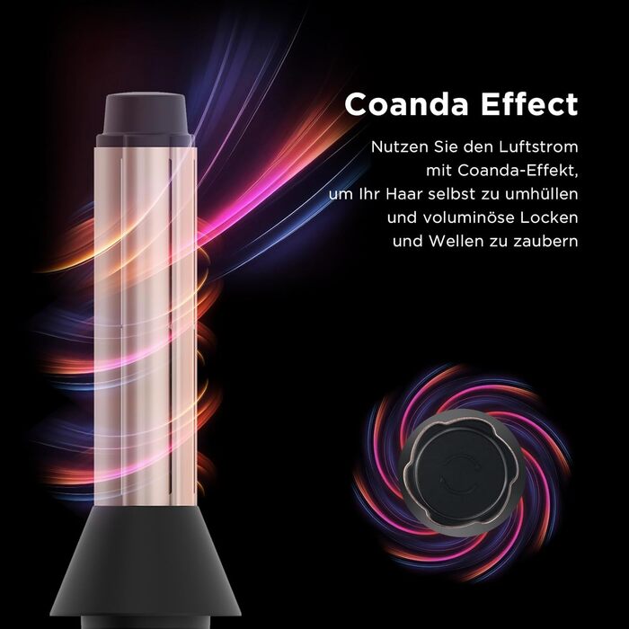 Повітряно-звуковий фен PARWIN PRO BEAUTY, фен зі світлодіодним дисплеєм HD, фен з безщітковим малошумним двигуном 110,000 об / хв,