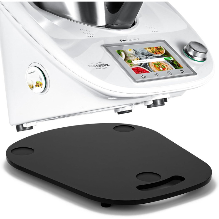 Для розсувної дошки Thermomix TM6 TM5 акрил, розсувна дошка EPULLWUP з ручкою без зусиль переміщення для кухонного комбайна Thermomix Vorwerk TM5 TM6 Аксесуари Pad Board, глянцевий чорний
