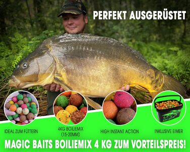 Суміш для бойлів Magic Baits у ємності 4 кг, годівничні бойли, карпфенбойли, приманки для коропа