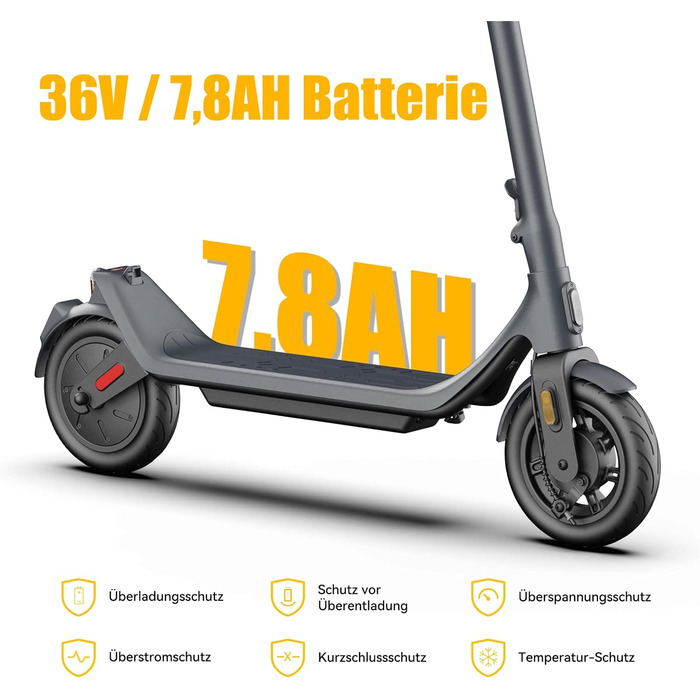 Електросамокат з допуском до дорожнього руху, електросамокат LEQISMART A11, 10-дюймові шини, запас ходу 30 км, 20 км/год, складний