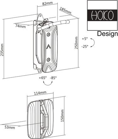 Велосипедна підвіска HOKO-VELO 30 на стіну з кронштейном для заднього колеса в подарунок. Поворотні вбік для економного зберігання велосипеда. Вантажопідйомність до 30 кг. 1 місце Навантаження 30 кг