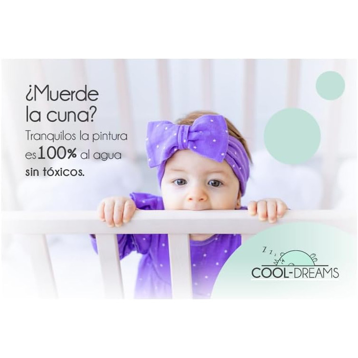 Двоспальне ліжко CoolDreams Indi у скандинавському стилі для дітей від народження до 3 років, включаючи 2 повноцінні блоки