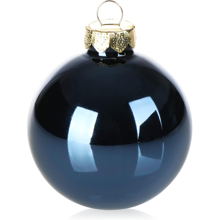 Різдвяні кульки 24 шт темно-сині com-four