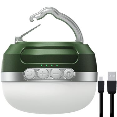 Світлодіодний кемпінговий ліхтар із акумулятором 8400 мАг, кемпінговий ліхтар зі зміною кольору RGB з акумулятором USB-C, 5 режимів освітлення, плавне затемнення, водонепроникний та сильний магнітний кемпінговий ліхтар для походів, відключення електроенер