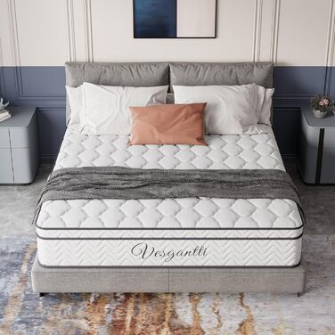 Матрац Vesgantti 30 см високий H3 7-зонний 160x200 см пружинний блок-пружинний матрац середньої жорсткості ортопедичний матрац з холодної піни сертифікований Oeko-Tex класичний матрац Box-Top H3, Box-top 30 см 160 x 200 см