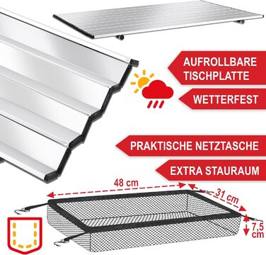 Складаний кемпінговий стіл для 2 осіб Легкий алюмінієвий складаний стіл із сітчастою сумкою та сумкою для перенесення Ідеально підходить для кемпінгу, саду, риболовлі та активного відпочинку, сріблястий