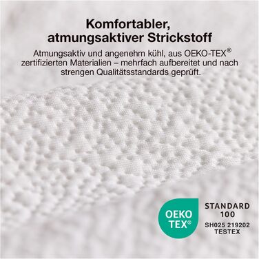 Матрац Novilla DualComfort 90x200 см, 9-зонний матрац з холодної піни з гелем та зеленим чаєм, висота 25 см, двосторонній матрац H3 та H4, сертифікований Oeko-Tex, повітропроникний та пральний чохол, висота 25 см, 90 x 200 см