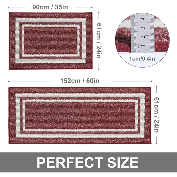 Кухонна доріжка COSY HOMEER нековзна 2 шт. и, 690 см 6152 см, кухонний килимок, який можна прати, нековзний, брудовідштовхуючий ку