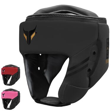 Боксерський шолом Mytra Fusion з регульованим ремінцем, підходить для MMA, муай-тай, спарингу, бойових мистецтв, карате, розмір L, чорний