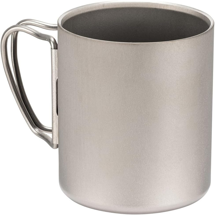 Титанова кружка Snow Peak Double Wall 300, сіра, легка ізольована кружка для кемпінгу, походів та активного відпочинку, титанова, (упаковка з 1)