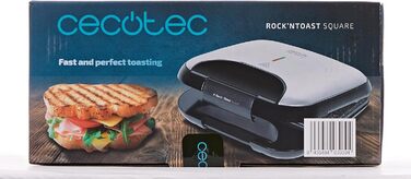 Бутербродниця з антипригарним покриттям, місткість на 2 сендвічі, поверхня гриля, ручка холодного дотику, кабельний ретривер, 750 Вт. 750 Вт Поверхня для гриля