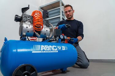 Малошумний повітряний компресор EASE-AIR 50, безмасляний повітряний компресор, максимальний тиск 8 бар, потужність 1 к.с., 50-літр