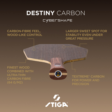 Основа для ракетки Stiga Destiny Carbon Cybershape Master (1600-2602-35)