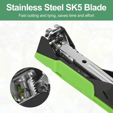 Плоскогубці для обв&39язування рослин, машина для обв&39язування рослин, обв&39язки для рослин, опора для шпалери, садовий інструмент, інструмент для обв&39язування помідорів, огірків, фруктових дерев, винограду, зі степлером, рулони зеленої стрічки