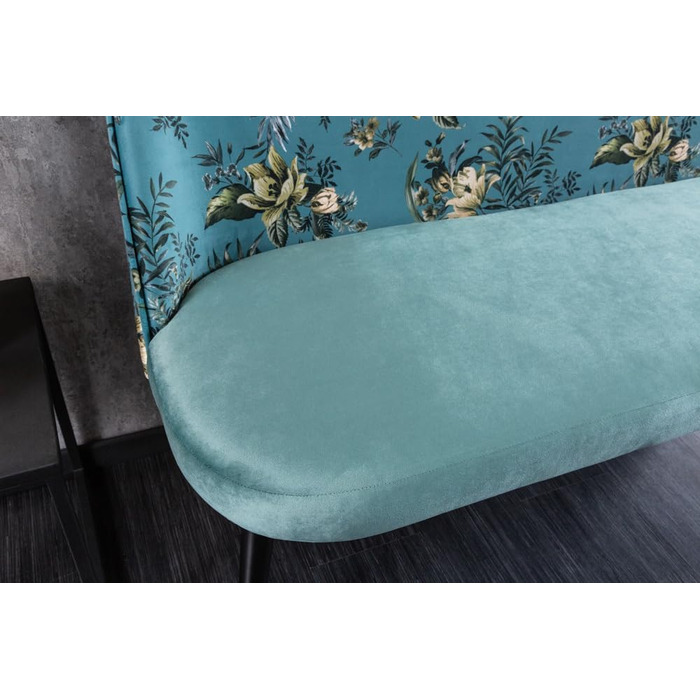 Бірюзовий оксамитовий квітковий візерунок і золоті шапки Бірюзовий, квітковий