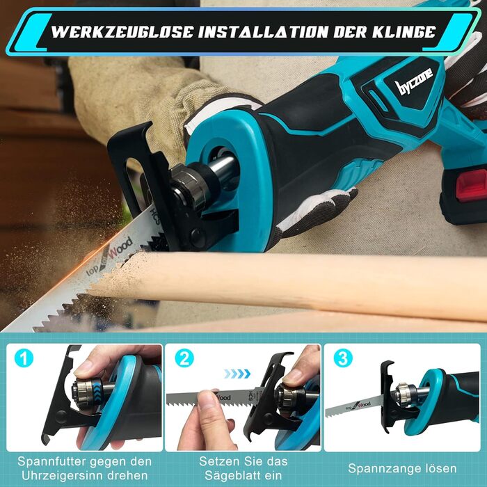 Професійна акумуляторна пила, акумуляторна пила, сумісна з акумулятором Makita 18 В, ідеально підходить для пиляння деревини/сталі