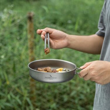 Кемпінгова сковорода 18 см Сковорода зі складною ручкою Ультралегкий дорожній посуд на 1 особу Посуд для пікніка Портативна тарілк
