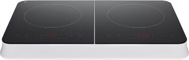 Подвійна індукційна конфорка MEDION, 3500 Вт, дві конфорки, 10 рівнів температури, LED-дисплей, MD18493, чорний подвійний Сенсорна верхня частина управління