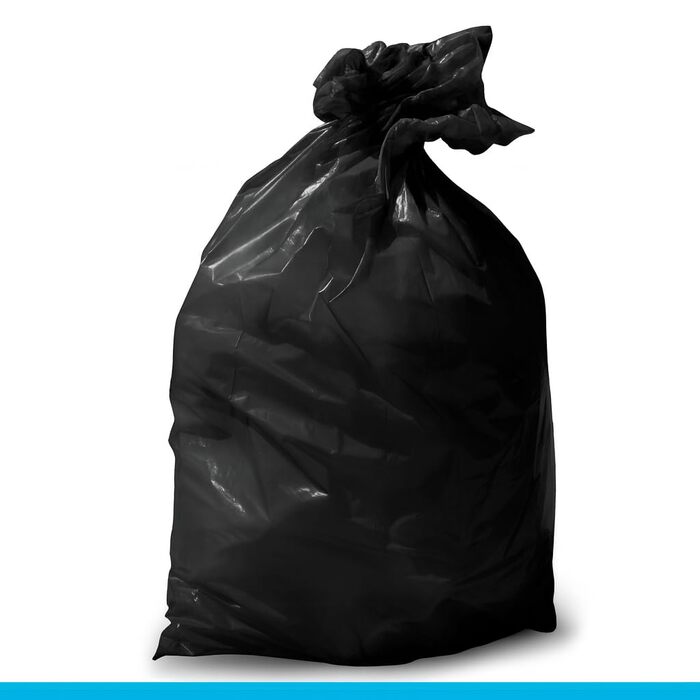 Рулонів) сміттєвих мішків 60 літрів, стійкі до розривів сміттєві мішки, сміттєві мішки, чорні сміттєві мішки 60x80 см, сміттєві мішки з переробленого ПВД 100 60 л, 100 шт., (10