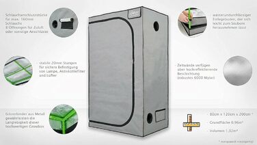 Гроубокс Chillerbox 80x120x200 см - Німецьке обладнання для вирощування Schiller - Намет для вирощування рослин