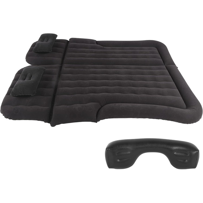 Надувний матрац AYNEFY для автомобілів позашляховиків, портативний надувний матрац, товстіший надувний матрац для заднього сидіння автомобіля (чорний)