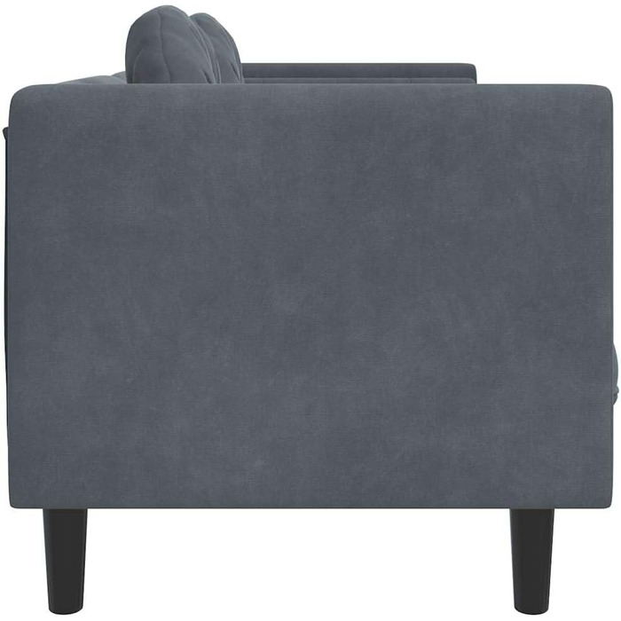 Диван, м&39який диван з подушками, диван для відпочинку, дизайнерський диван для вітальні, диван для вітальні, сучасний оксамит, темно-сірий, 3-місний, 3-місний темно-сірий