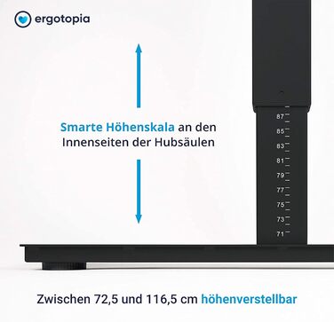 Бюджетний стіл з регульованою висотою Каркас столу з регулюванням висоти за допомогою кривошипа Регульована ширина для всіх стандартних стільниць (чорний, стільниця не входить до комплекту) Чорний без стільниці