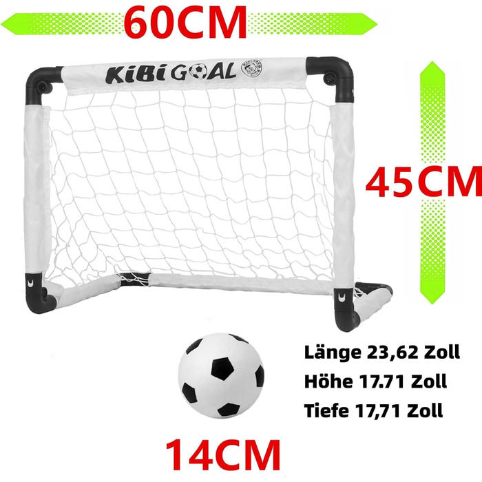 Складані міні-футбольні ворота для дітей, 60x45 см / 90x60 см / 115x80 см, футбольні ворота для саду, маленькі складні футбольні ворота, подарунок для приміщень/відкриттів/саду, 60x45 см, білий колір, ворота футбол