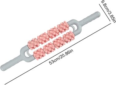 Інструмент для полегшення глибоких тканин, ручний масажний ролик знімає м'язову напругу, зручний дворядний ролик, масажер для ніг для зняття стресу Rose