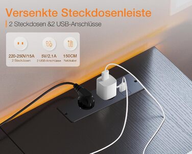 Г-подібний ігровий стіл ODK з інтегрованою зарядною станцією