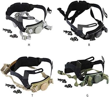 Тактичний швидкий шолом регульований ремінь полювання військова гра шолом внутрішній блокувальний ремінь система військових страйкбольний шолом аксесуар чорний