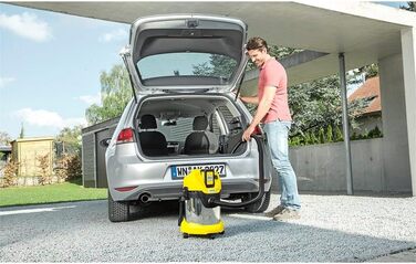 Акумуляторний пилосос для вологого/сухого прибирання Krcher 36 В WD 3 Battery Premium, патронний фільтр, шланг 2 м, об'єм контейне