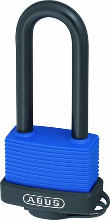 Замок навісний ABUS Aqua Safe 70IB/45HB63 прозорий (6402) однаковий ключ та висока дужка стійкий до погодних умов дужка з нержавіючої сталі для додаткового захисту від корозії пластикове покриття рівень безпеки ABUS 5, 45 мм / висота дужки 63 мм