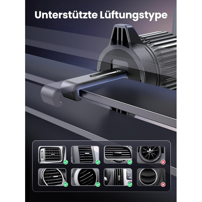 Бездротовий зарядний пристрій Автомобільний тримач мобільного телефону з функцією зарядки Магнітний бездротовий зарядний пристрій