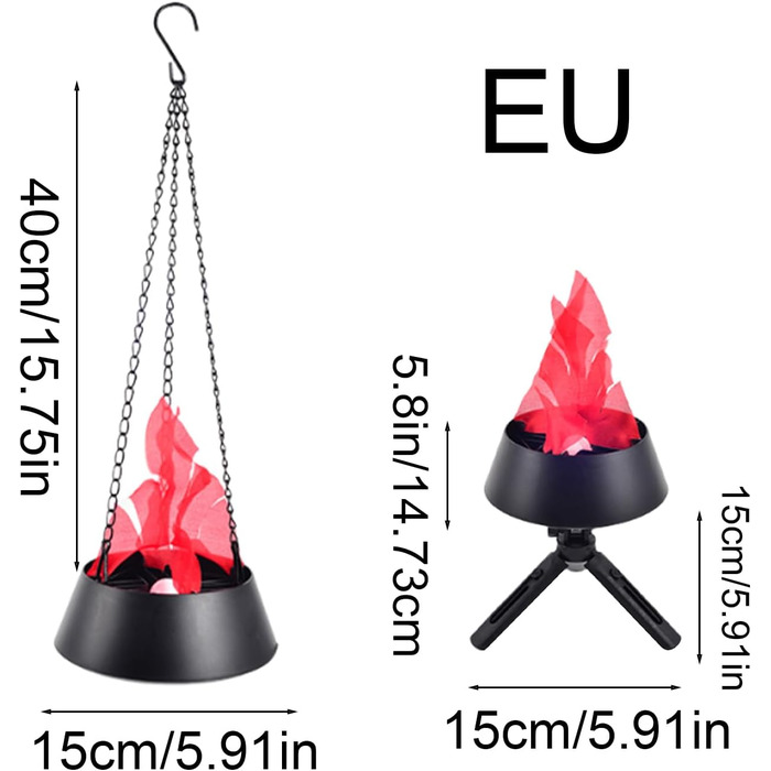 Світлодіодна лампа полум&39я Лампа зі штучним мерехтливим вогнем AC110-240V Декоративний світлодіодний ліхтар з ефектом полум&39я Для використання в приміщенні/на вулиці, на задньому дворі, у внутрішньому дворику, в саду, в будинку з привидами, на кемпінг