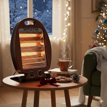 Інфрачервоний обігрівач 400/800 Вт безшумний, швидкий та глибокий нагрів, таймер, складаний, безпечний, для дому та офісу