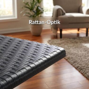 Складаний садовий стіл, пластик, 180x75 см - Буфетний стіл з ручкою для перенесення - Складаний стіл для саду, патіо та балкону - Туристичний стіл на 6 осіб (Кобе)