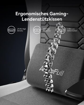 Ергономічне ігрове крісло AutoFull C3 Ігрове крісло з 2D підлокітниками, підставкою для ніг, підголівником та поперековою опорою Вантажопідйомність 150 кг Зручний тканинний чохол (чорний та білий)