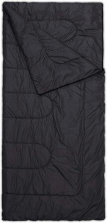 Спальний мішок normani 4-в-1 Function Extreme Outdoor Антарктика з нейлону ріпстоп з наповнювачем з порожнистого волокна 500 250 г/м, 220 x 90 см, темно-чорний, лівий