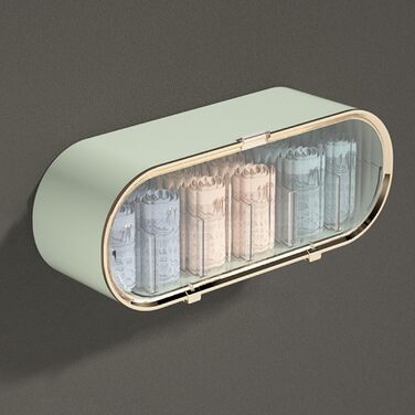 Пилонепроникний настінний органайзер для білизни, міцна пластикова коробка для зберігання білизни для спальні, дому, ванної кімнати, напівпрозорий настінний органайзер для шухляд світло-зеленого кольору