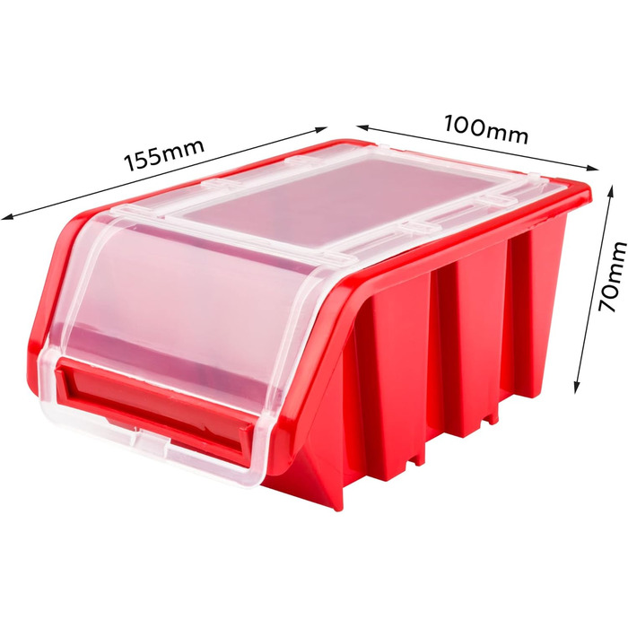 Стелажі для майстерні зі складськими коробками 117 x 78 см 66 коробок Настінна полиця зі штабелюваними коробками - Стінові панелі Надміцна полиця для контейнерів Інструменто-панелі з перфорованою дошкою Полиця для зберігання Полиця для гаража (3)