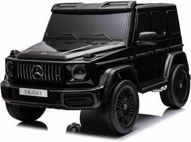 Дитячий електромобіль 4х4 12V 2-місний Mercedes AMG G63 G Class, чорний, MP3 плеєр з USB/AUX входом, акумулятор 12V14Ah, підвіска