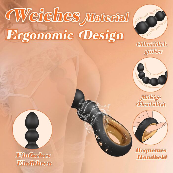 Анальні кульки QRRQ,, з 6 кульками